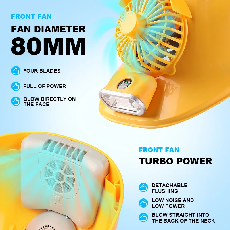 Solar Fan Safety Helmet with Bluetooth