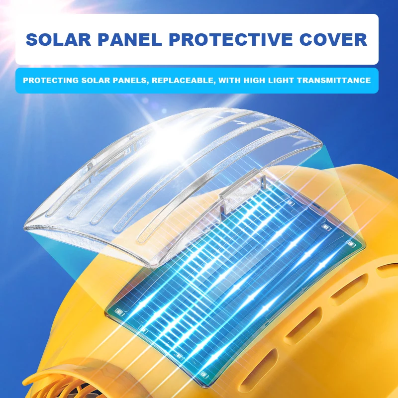 Solar Fan Safety Helmet with Bluetooth